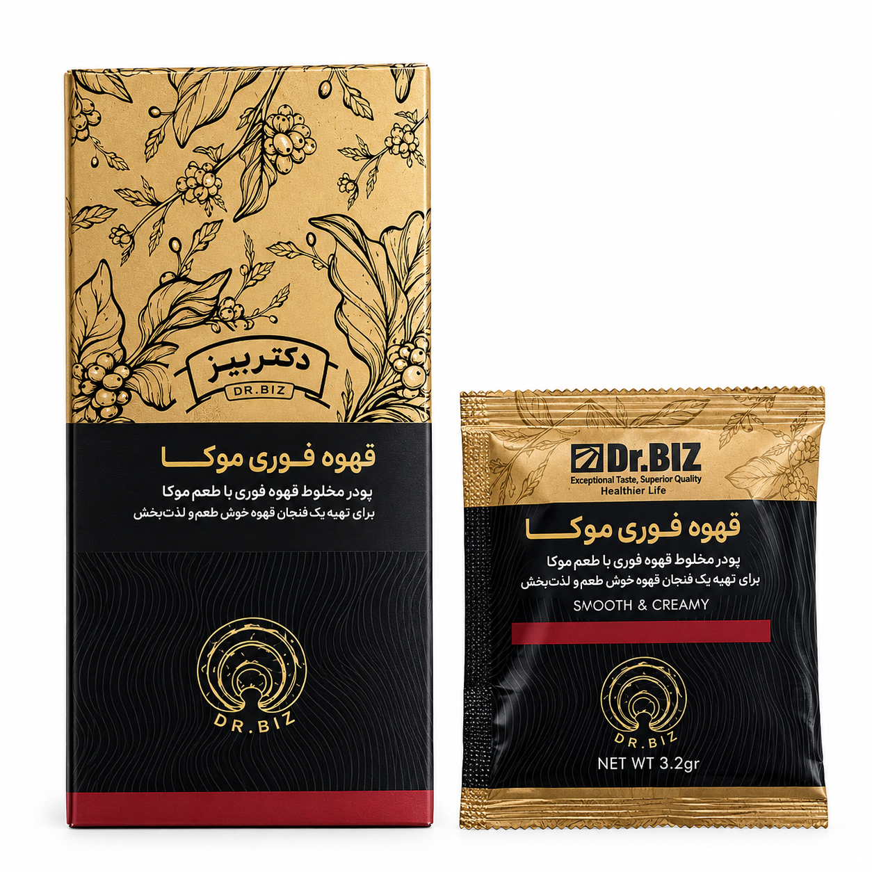 قهوه موکا با قارچ گانودرما بسته ۲۰ عددی